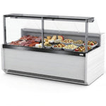 Serve Over Deli Counter Front Straight Glass Front Width 1330mm White - YFCSC1330T1WHITE
