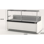 Serve Over Deli Counter Front Straight Glass Front Width 1330mm White - YFCSC1330T1WHITE