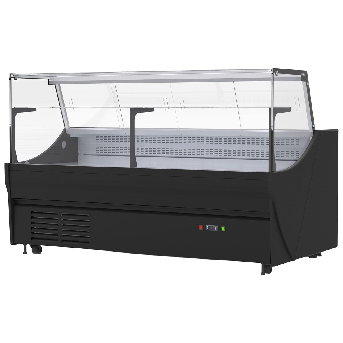 Serve Over Deli Counter Straight Glass Front 1520×1050×1230mm Black - YFCSC1520V1