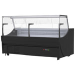Serve Over Deli Counter Straight Glass Front 1520×1050×1230mm Black - YFCSC1520V1