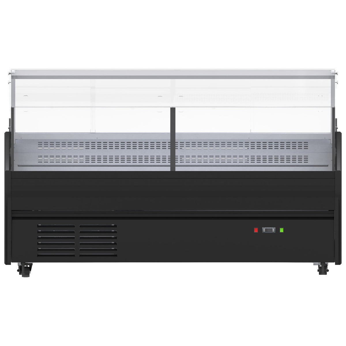 Serve Over Deli Counter Straight Glass Front 1520×1050×1230mm Black - YFCSC1520V1