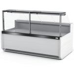 Serve Over Deli Counter Front Straight Glass Front Width 1995mm White - YFCSC1955T1WHITE