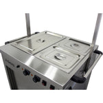 Mobile Bain Marie top Hot Cupboard with Heated Sneeze Guard - YH2W