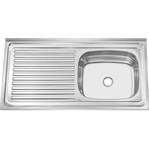 Stainless Steel Sink Single Bowl with Left Drainer 1000x500x150mm - YNG220