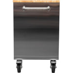 Widebody Heavy Duty 72" Stainless Steel Rolling Tool Chest with Wooden Worktop 17 Drawers 1978x610x1000mm Silver - YZM106