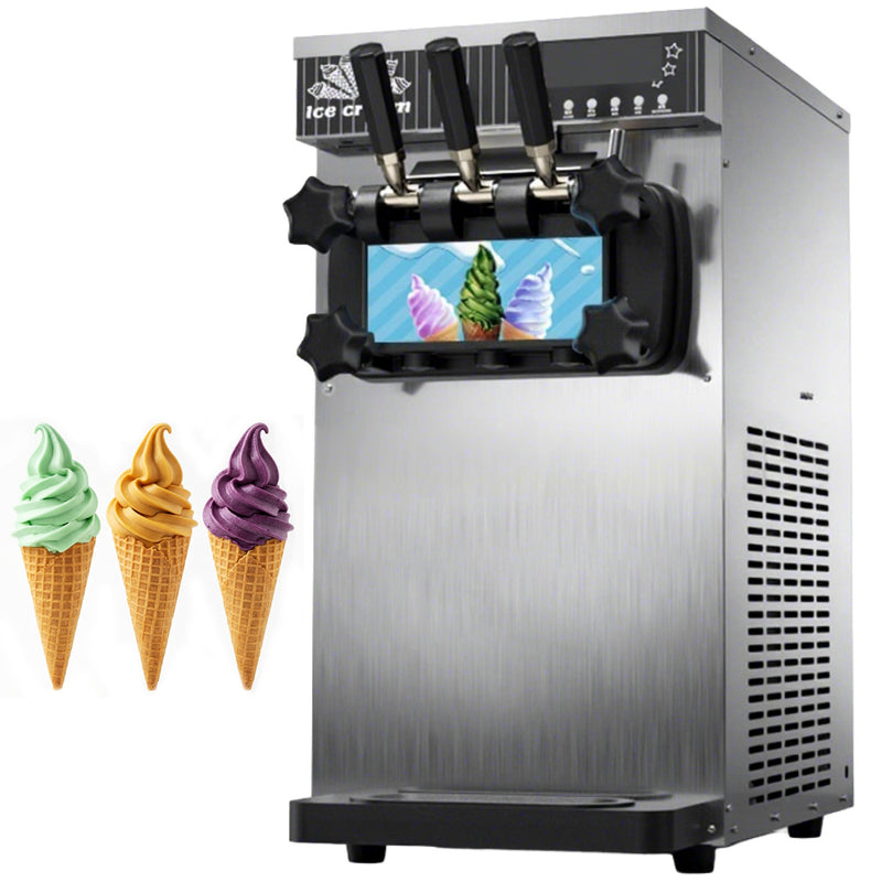Commercial Countertop Soft Serve Ice Cream Machine 18-20L/H 1300W R290 Twin Flavour - ZBBQL128
