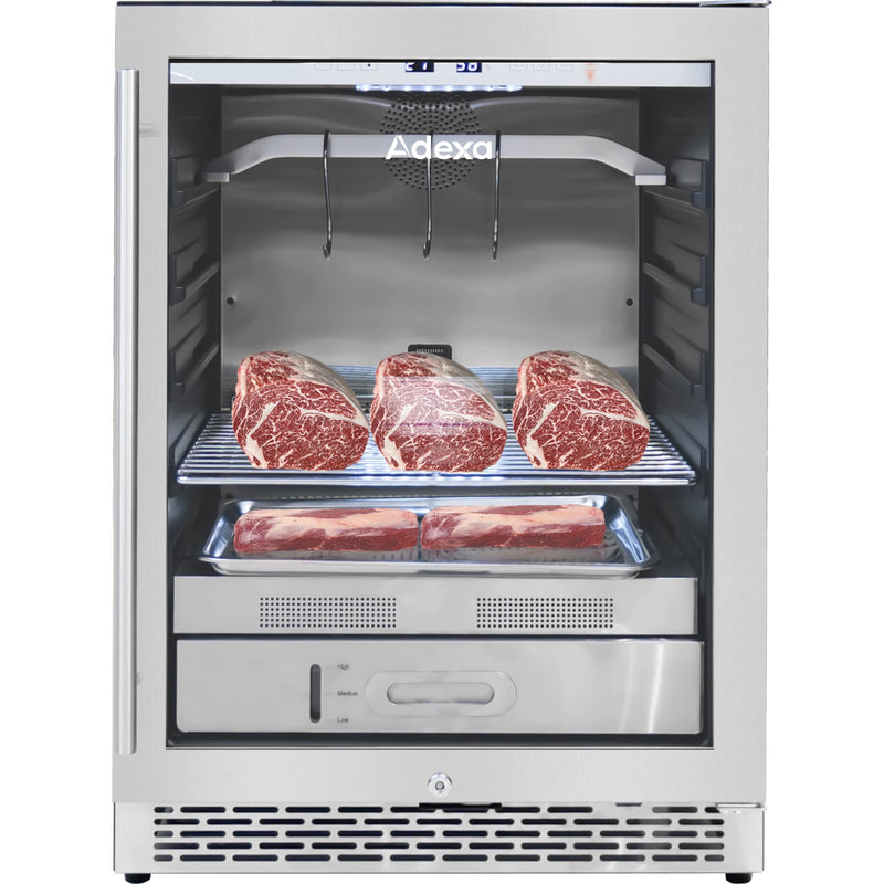 Professional Dry Aging Fridge Meat Maturation Cabinet 110L Stainless Steel 595x575x820mm - ZSA145N