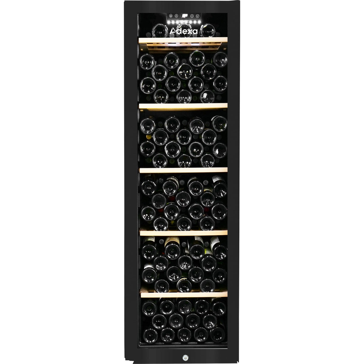 Commercial Wine Cooler 252 Litres 133 Bottles Glass Door 4 Shelves 490x575x1546mm - ZSA252