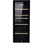 Commercial Dual Zone Wine Cooler 198 Litres 77 Bottles Glass Door 5 Shelves 490x575x1271mm - ZSB200