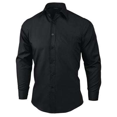 Chef Works Unisex Long Sleeve Dress Shirt Black S - A798-S
