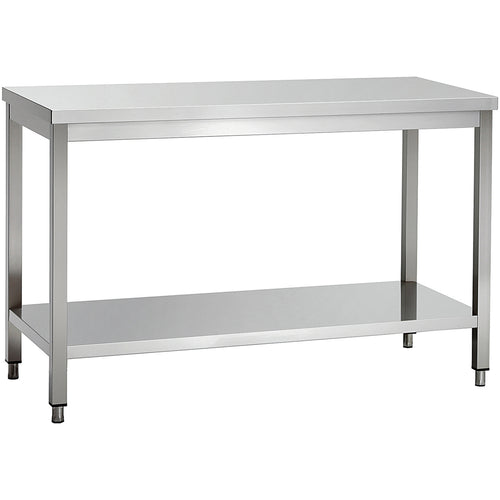 Commercial Stainless Steel 2 Tier Work Table 1300 x 700 x 850mm - QNH66023