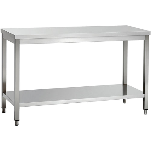 Commercial Stainless Steel 2 Tier Work Table 1400 x 700 x 850mm - QNH66024