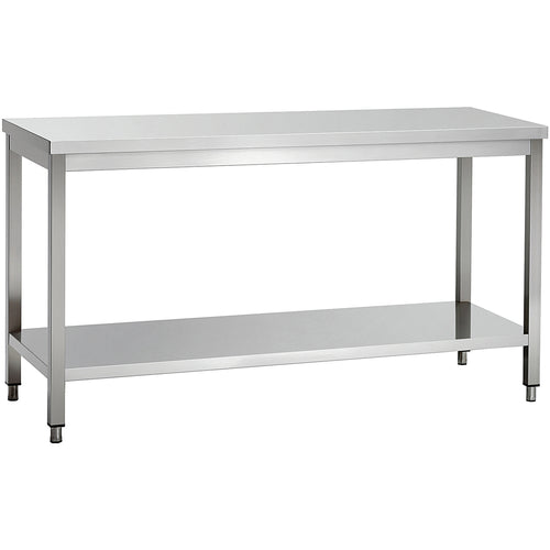 Commercial Stainless Steel 2 Tier Work Table 1600 x 700 x 850mm - QNH66026