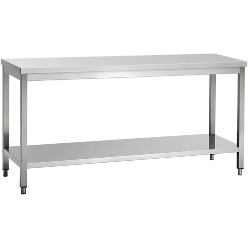 Commercial Stainless Steel 2 Tier Work Table 1800 x 700 x 850mm - QNH66028