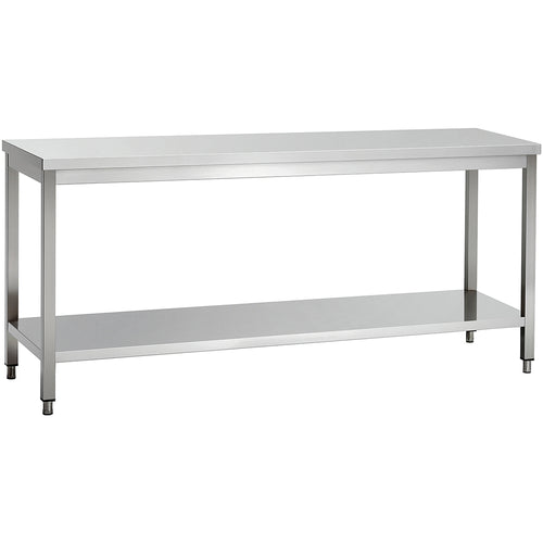Commercial Stainless Steel 2 Tier Work Table 2000 x 700 x 850mm - QNH66030