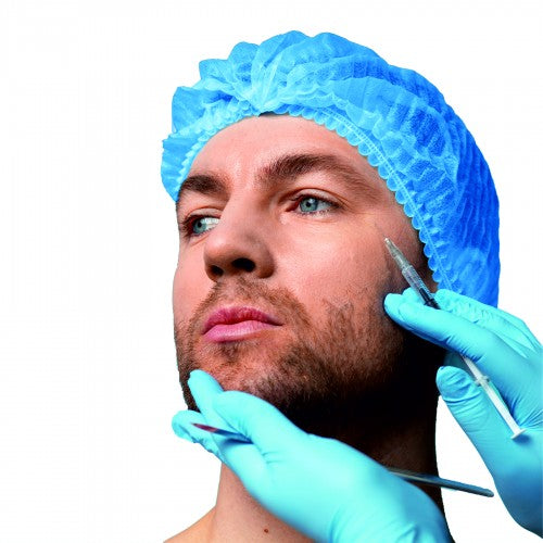 Disposable Mob Cap Hair Nets Food & Kitchen Grade | Pack of 100 | Blue or Black