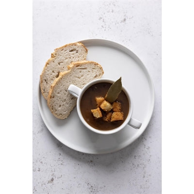 Olympia Whiteware Soup Bowls with Handles 400ml (6 Pack) - C239