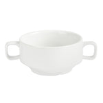 Olympia Whiteware Soup Bowls with Handles 400ml (6 Pack) - C239