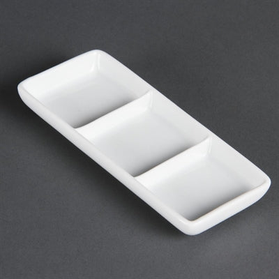 Olympia Whiteware 3 Section Dishes (12 Pack) - C336