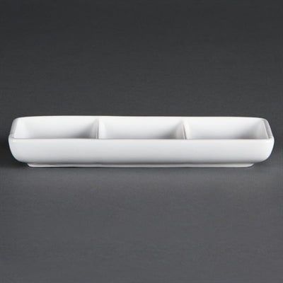 Olympia Whiteware 3 Section Dishes (12 Pack) - C336