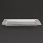 Olympia Whiteware Wide Rim Rectangular Platter 400x295mm - C362