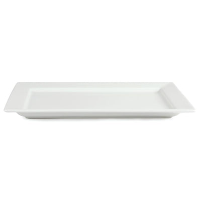 Olympia Whiteware Wide Rim Rectangular Platter 400x295mm - C362