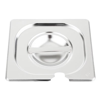 Vogue Stainless Steel 1/6 Gastronorm Notched Lid - CB175