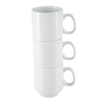 Olympia Whiteware Stacking Mugs 284ml (12 Pack) - CB461