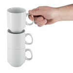 Olympia Whiteware Stacking Mugs 284ml (12 Pack) - CB461