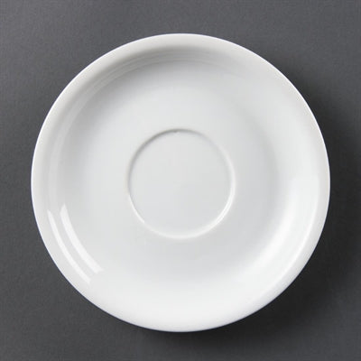 Olympia Whiteware Cappuccino Saucers 160mm (12 Pack) - CB463