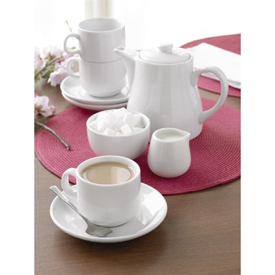Olympia Whiteware Stacking Tea Cups 200ml (12 Pack) - CB467