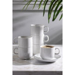 Olympia Whiteware Stacking Tea Cups 200ml (12 Pack) - CB467