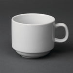 Olympia Whiteware Stacking Tea Cups 200ml (12 Pack) - CB467