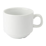 Olympia Whiteware Stacking Tea Cups 200ml (12 Pack) - CB467