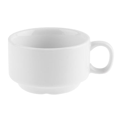 Olympia Whiteware Stacking Espresso Cups 85ml (12 Pack) - CB471