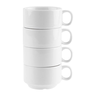 Olympia Whiteware Stacking Espresso Cups 85ml (12 Pack) - CB471