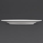 Olympia Whiteware Wide Rimmed Plates 310mm (6 Pack) - CB483