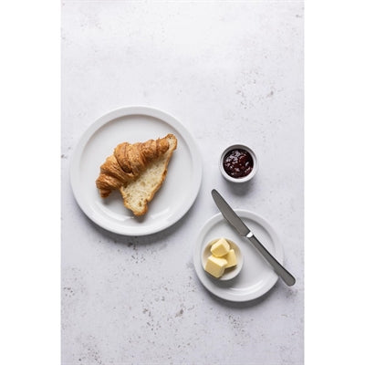 Olympia Whiteware Narrow Rimmed Plates 180mm (12 Pack) - CB487