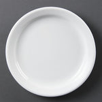 Olympia Whiteware Narrow Rimmed Plates 180mm (12 Pack) - CB487