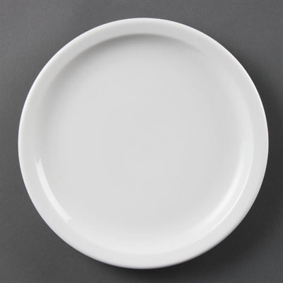Olympia Whiteware Narrow Rimmed Plates 230mm (12 Pack) - CB489