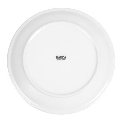 Olympia Whiteware Narrow Rimmed Plates 250mm (12 Pack) - CB490