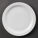 Olympia Whiteware Narrow Rimmed Plates 280mm (6 Pack) - CB491