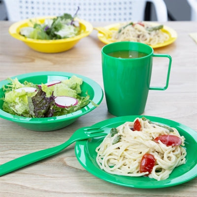 Olympia Kristallon Polypropylene Plates Green 174mm (12 Pack) - CB764