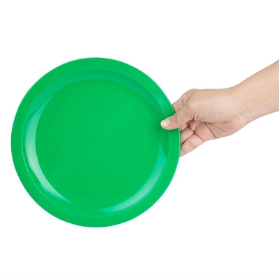 Olympia Kristallon Polypropylene Plates Green 230mm (12 Pack) - CB768