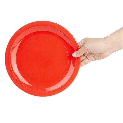 Olympia Kristallon Polypropylene Plates Red 230mm (12 Pack) - CB770