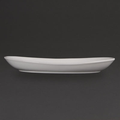 Olympia Whiteware French Deep Oval Plates 304mm (4 Pack) - CC890