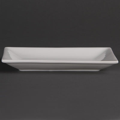 Olympia Whiteware Serving Rectangular Platters 200x130mm (6 Pack) - CC893