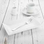 Olympia Whiteware Serving Rectangular Platters 250x150mm (4 Pack) - CC894