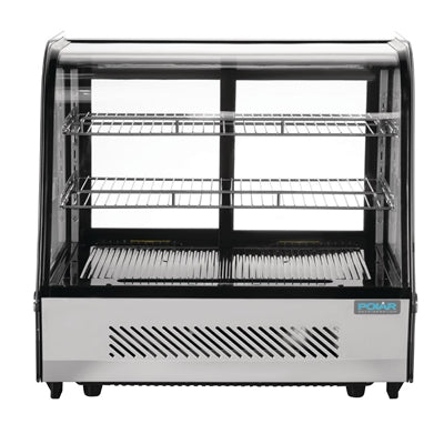Polar G-Series Energy Efficient Countertop Food Display Fridge Black 120Ltr - GP292