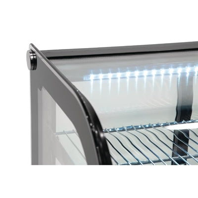 Polar G-Series Energy Efficient Countertop Food Display Fridge Black 120Ltr - GP292